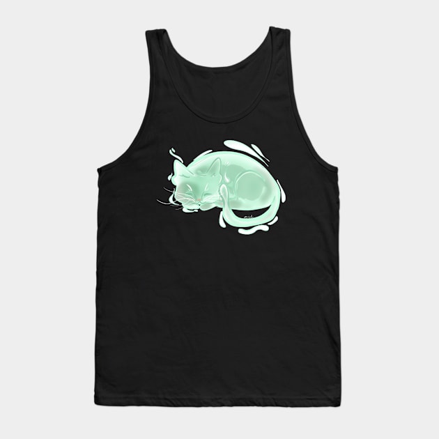 Ghost Kitty Tank Top by Lady_Caffiene